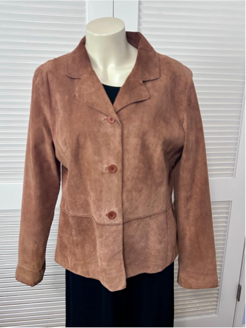 Brandon Thomas Brown Suede Blazer Jacket Womens XL Vintage Western